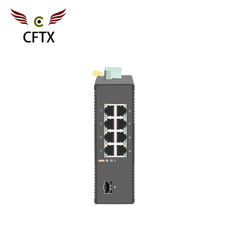 百千兆 SFP 1光8電工業級交換機
