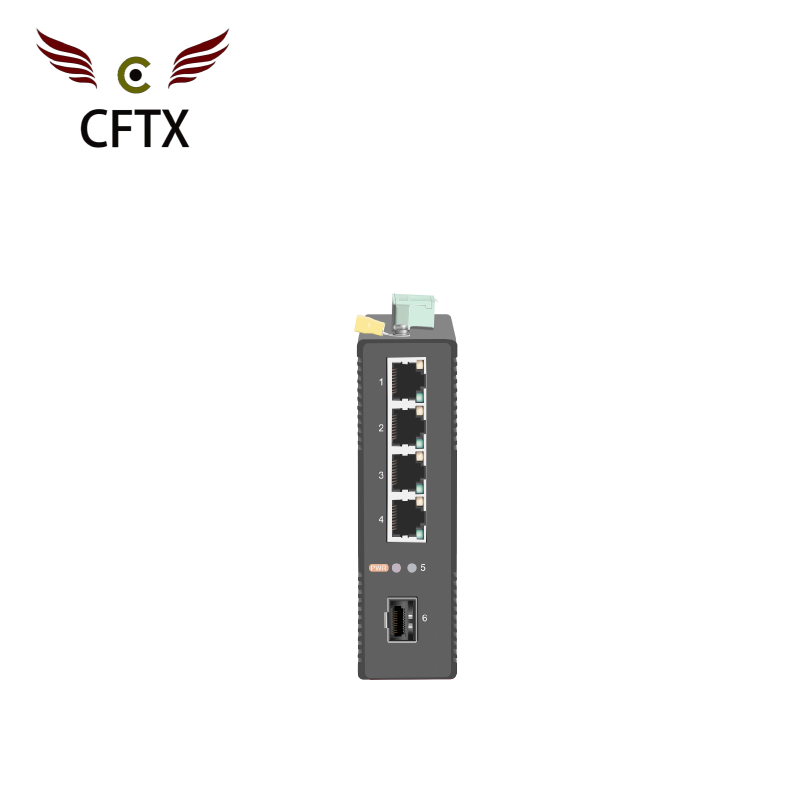 百千兆 SFP 1光4電工業級交換機